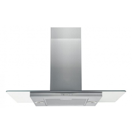 Hotpoint UIF93FLBX 90cm Stainless Steel and Glass Chimney Cooker Hood