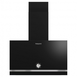 Hotpoint PHVP62FLMK 60cm Black and Silver Wall Mounted Cooker Hood