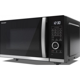 Sharp YC-QC254AU-B 25 Litres Flatbed Convection Oven Microwave with Grill - Black