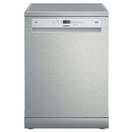 Hotpoint H7FHP43XUK Freestanding Full Size ActiveDry Dishwasher in Silver Inox