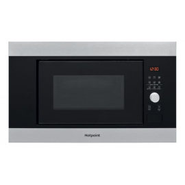 Hotpoint MF20GIXH Built In 20 Litre 1000W Microwave and Grill in Black & Stainless Steel