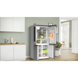 Bosch Series 6 KFD96APEA Freestanding Plumbed-In American Fridge Freezer - Stainless Steel