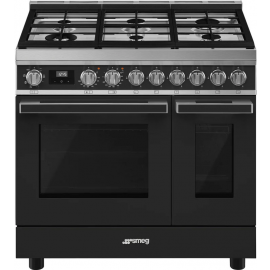 Smeg CPF92GMA 90cm Portofino Dual Fuel Range Cooker Anthracite