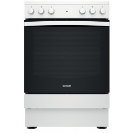 Indesit IS67V5KHW Freestanding 60cm Single Oven Ceramic Hob Cooker in White