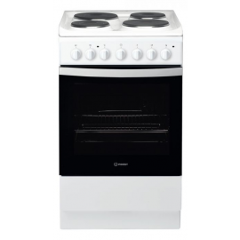 Indesit IS5E4KHW White 50cm Electric Single Cooker with Solid Plate Hob