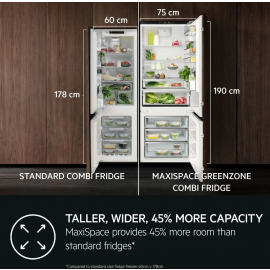 AEG 8000 Series NSC7G752ES Fully Integrated 70/30 Fridge Freezer Frost Free with Sliding Hinge 