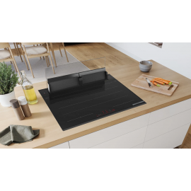 Bosch DDW88MM60B Series 8 80cm PerfectAir Clear Glass Downdraft Hood