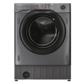 Haier HWQ90B416FWBR-UK 9kg Washing Machine 1600rpm Graphite with Black Door