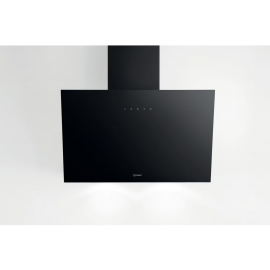 Indesit IHVP62FLTK 60cm Angled Chimney Cooker Hood - Black