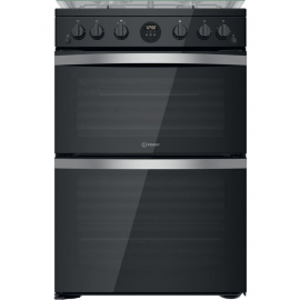 Indesit ID67G0MCB/UK Gas Cooker with Double Oven