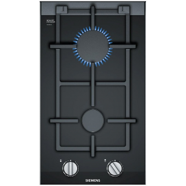 Siemens ER3A6BB70 iQ700 30cm Domino Gas Hob in Black Ceramic with Stainless Steel Trim